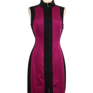 Tommy Hilfiger Black and Purple Sleeveless Dress-Size 8